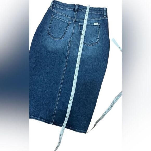 Jen7 For All Mankind Stretch Jean Pencil Skirt 6 - Picture 7 of 7